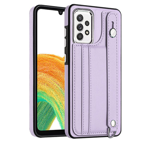 Coque Luxe Cuir Housse Etui YB1 pour Samsung Galaxy A33 5G Violet