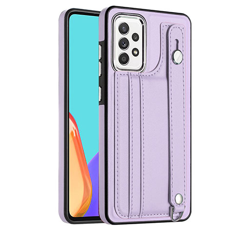 Coque Luxe Cuir Housse Etui YB1 pour Samsung Galaxy A52 4G Violet