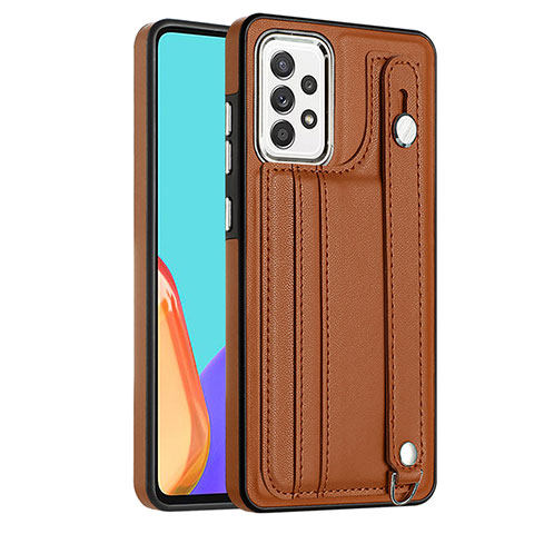 Coque Luxe Cuir Housse Etui YB1 pour Samsung Galaxy A52 5G Marron