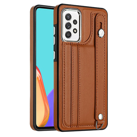 Coque Luxe Cuir Housse Etui YB1 pour Samsung Galaxy A53 5G Marron