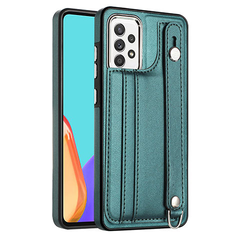 Coque Luxe Cuir Housse Etui YB1 pour Samsung Galaxy A53 5G Vert