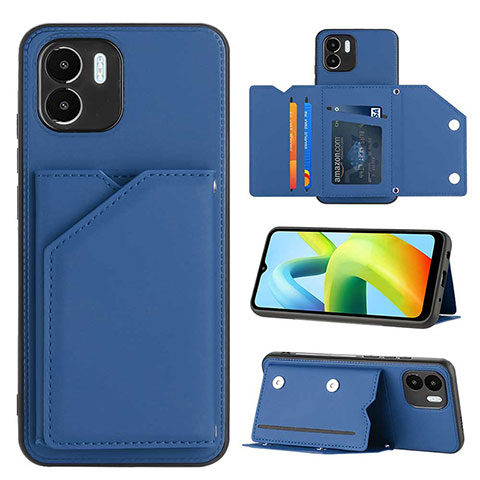 Coque Luxe Cuir Housse Etui YB1 pour Xiaomi Poco C50 Bleu