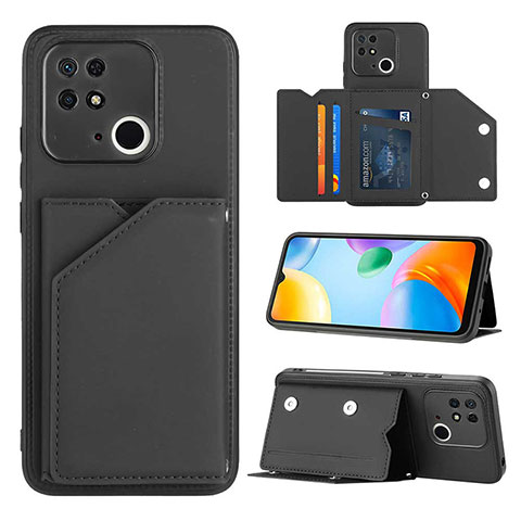 Coque Luxe Cuir Housse Etui YB1 pour Xiaomi Redmi 10 Power Noir