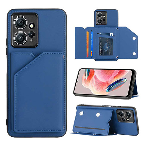 Coque Luxe Cuir Housse Etui YB1 pour Xiaomi Redmi Note 12 4G Bleu