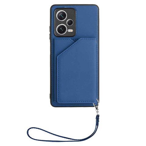 Coque Luxe Cuir Housse Etui YB1 pour Xiaomi Redmi Note 12 Pro 5G Bleu