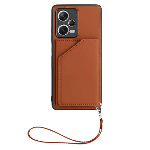 Coque Luxe Cuir Housse Etui YB1 pour Xiaomi Redmi Note 12 Pro 5G Marron