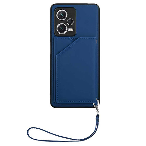 Coque Luxe Cuir Housse Etui YB1 pour Xiaomi Redmi Note 12 Pro+ Plus 5G Bleu