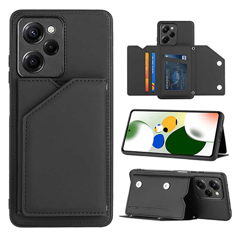 Coque Luxe Cuir Housse Etui YB1 pour Xiaomi Redmi Note 12 Pro Speed 5G Noir