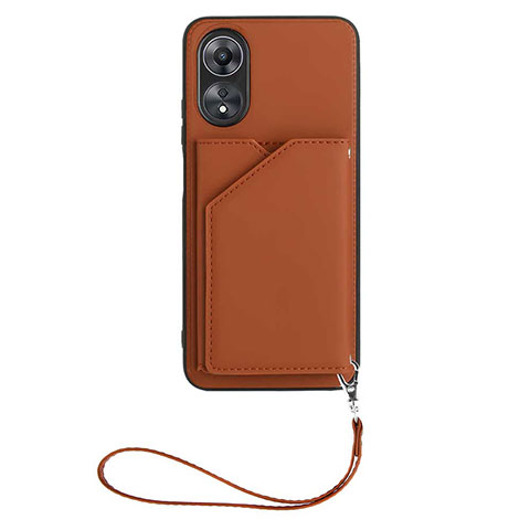 Coque Luxe Cuir Housse Etui YB2 pour Oppo A58 5G Marron