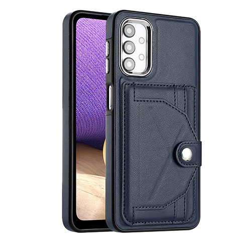 Coque Luxe Cuir Housse Etui YB2 pour Samsung Galaxy A13 4G Bleu