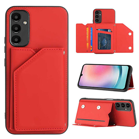 Coque Luxe Cuir Housse Etui YB2 pour Samsung Galaxy A14 4G Rouge