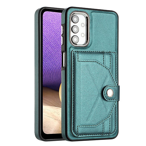 Coque Luxe Cuir Housse Etui YB2 pour Samsung Galaxy A32 5G Vert