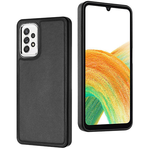 Coque Luxe Cuir Housse Etui YB2 pour Samsung Galaxy A33 5G Noir