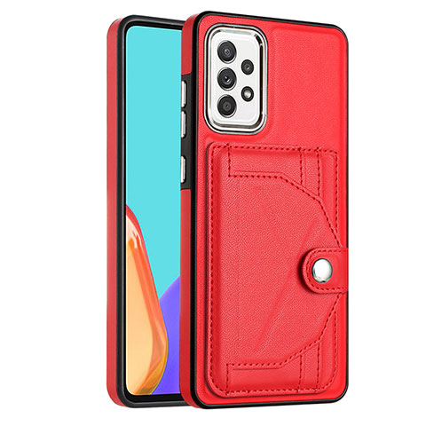 Coque Luxe Cuir Housse Etui YB2 pour Samsung Galaxy A52 4G Rouge