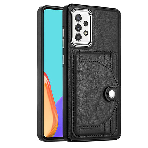 Coque Luxe Cuir Housse Etui YB2 pour Samsung Galaxy A52s 5G Noir