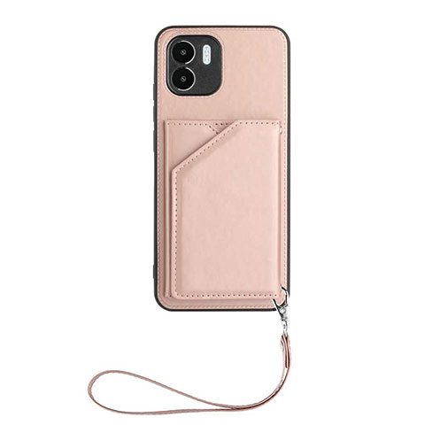 Coque Luxe Cuir Housse Etui YB2 pour Xiaomi Poco C50 Or Rose