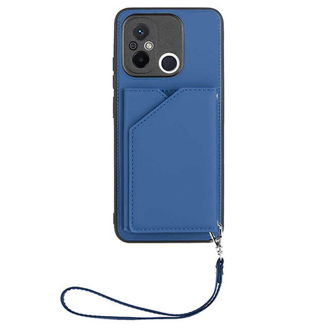 Coque Luxe Cuir Housse Etui YB2 pour Xiaomi Poco C55 Bleu