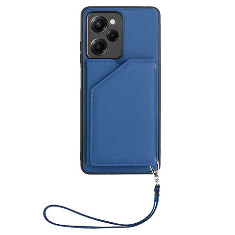 Coque Luxe Cuir Housse Etui YB2 pour Xiaomi Poco X5 Pro 5G Bleu