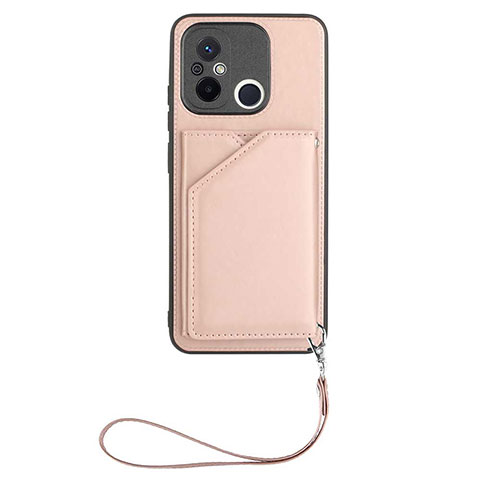 Coque Luxe Cuir Housse Etui YB2 pour Xiaomi Redmi 11A 4G Or Rose