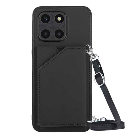 Coque Luxe Cuir Housse Etui YB3 pour Huawei Honor X6a Noir