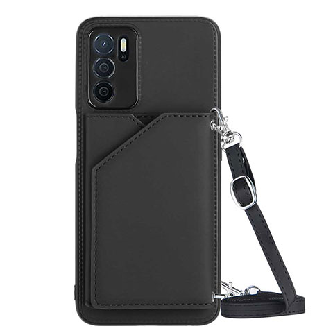 Coque Luxe Cuir Housse Etui YB3 pour Oppo A16s Noir