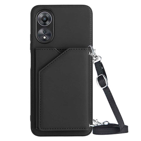 Coque Luxe Cuir Housse Etui YB3 pour Oppo A17 Noir