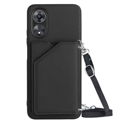 Coque Luxe Cuir Housse Etui YB3 pour Oppo A58 5G Noir