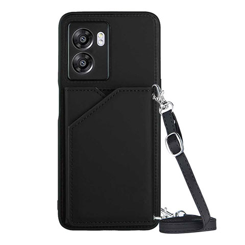 Coque Luxe Cuir Housse Etui YB3 pour Oppo A77 5G Noir