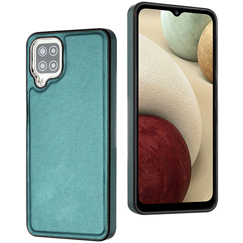 Coque Luxe Cuir Housse Etui YB3 pour Samsung Galaxy A12 5G Vert