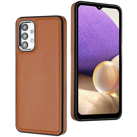 Coque Luxe Cuir Housse Etui YB3 pour Samsung Galaxy A13 4G Marron