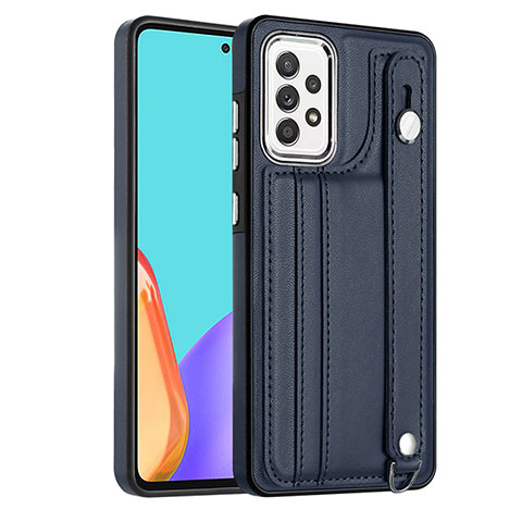 Coque Luxe Cuir Housse Etui YB3 pour Samsung Galaxy A32 4G Bleu