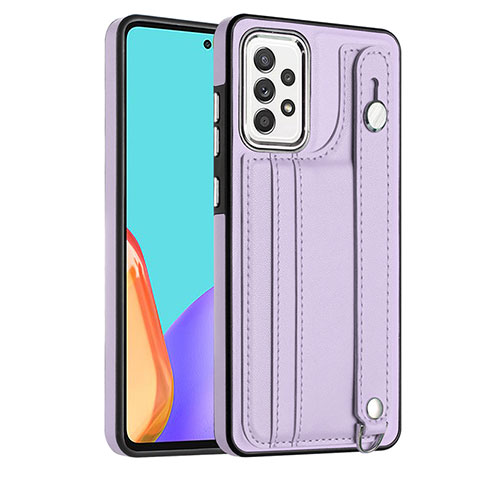 Coque Luxe Cuir Housse Etui YB3 pour Samsung Galaxy A32 4G Violet