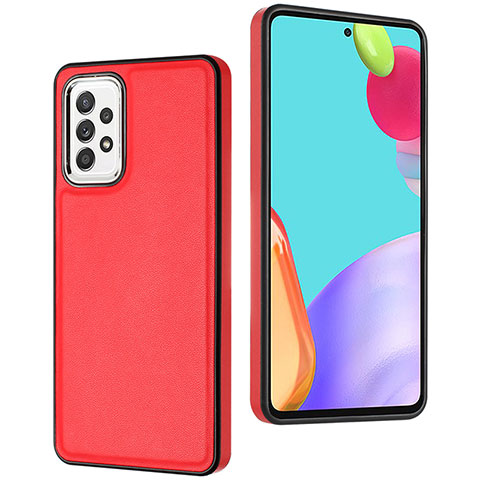 Coque Luxe Cuir Housse Etui YB3 pour Samsung Galaxy A52s 5G Rouge