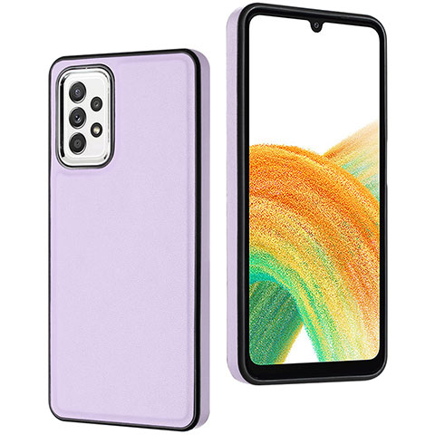 Coque Luxe Cuir Housse Etui YB3 pour Samsung Galaxy A73 5G Violet