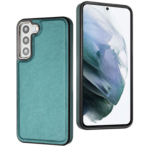 Coque Luxe Cuir Housse Etui YB3 pour Samsung Galaxy S21 FE 5G Vert