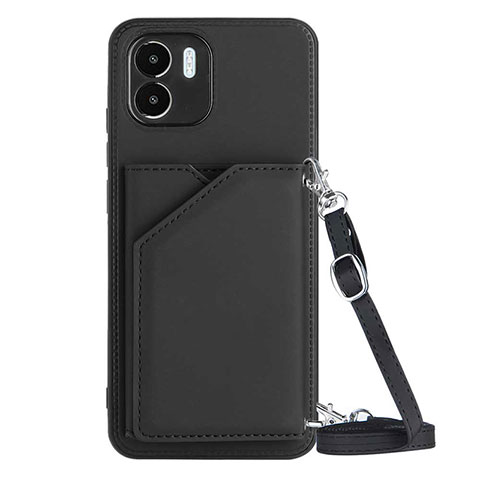 Coque Luxe Cuir Housse Etui YB3 pour Xiaomi Poco C50 Noir