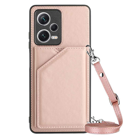 Coque Luxe Cuir Housse Etui YB3 pour Xiaomi Poco X5 5G Or Rose