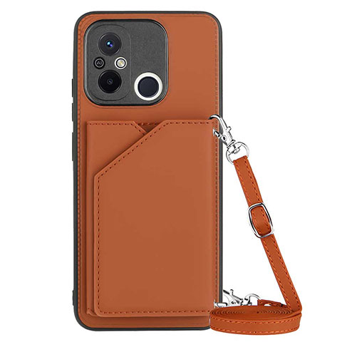 Coque Luxe Cuir Housse Etui YB3 pour Xiaomi Redmi 11A 4G Marron