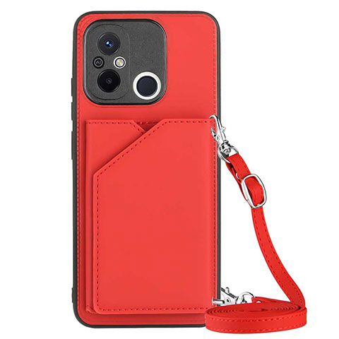 Coque Luxe Cuir Housse Etui YB3 pour Xiaomi Redmi 12C 4G Rouge