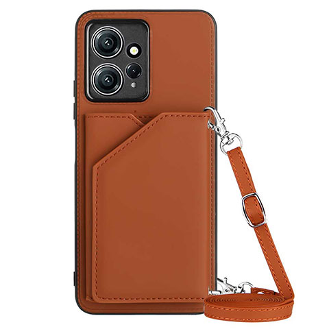 Coque Luxe Cuir Housse Etui YB3 pour Xiaomi Redmi Note 12 4G Marron