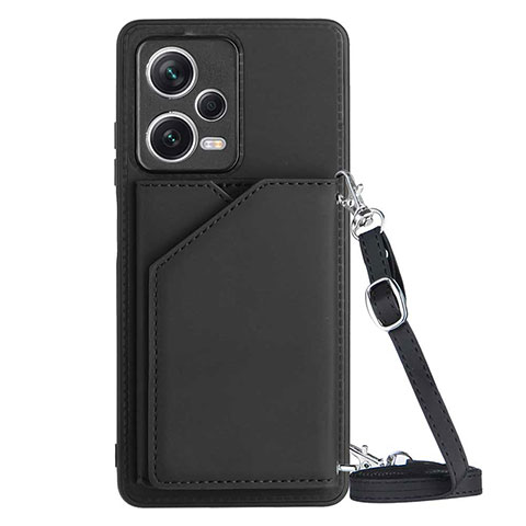 Coque Luxe Cuir Housse Etui YB3 pour Xiaomi Redmi Note 12 5G Noir