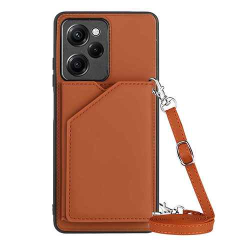 Coque Luxe Cuir Housse Etui YB3 pour Xiaomi Redmi Note 12 Pro Speed 5G Marron