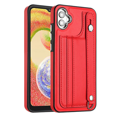 Coque Luxe Cuir Housse Etui YB4 pour Samsung Galaxy A04 4G Rouge