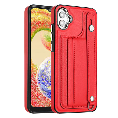 Coque Luxe Cuir Housse Etui YB4 pour Samsung Galaxy A04E Rouge