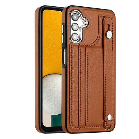 Coque Luxe Cuir Housse Etui YB4 pour Samsung Galaxy A14 4G Marron