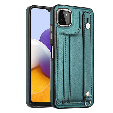 Coque Luxe Cuir Housse Etui YB4 pour Samsung Galaxy A22s 5G Vert