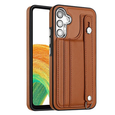 Coque Luxe Cuir Housse Etui YB4 pour Samsung Galaxy A34 5G Marron