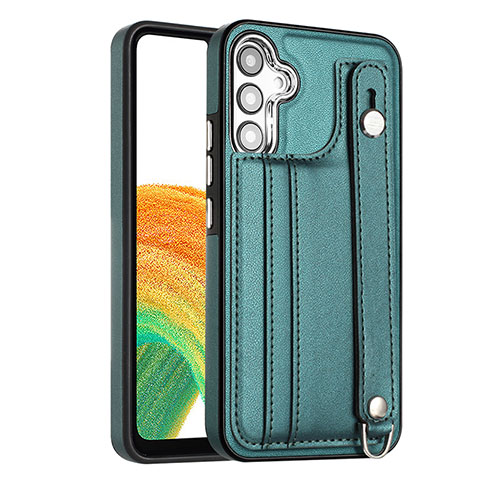 Coque Luxe Cuir Housse Etui YB4 pour Samsung Galaxy A34 5G Vert