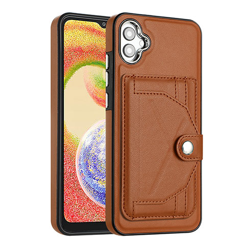 Coque Luxe Cuir Housse Etui YB5 pour Samsung Galaxy A04E Marron