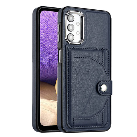 Coque Luxe Cuir Housse Etui YB5 pour Samsung Galaxy A23 4G Bleu